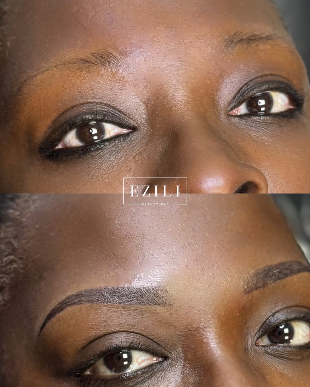 Permanent eyeliner & brow result